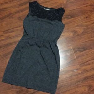 Grey Dress with lace detail